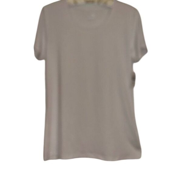 *New* 32 Degrees Cool White Scoop Neck Jersey Knit Short Sleeve Tee Ladies Large - Picture 2 of 8